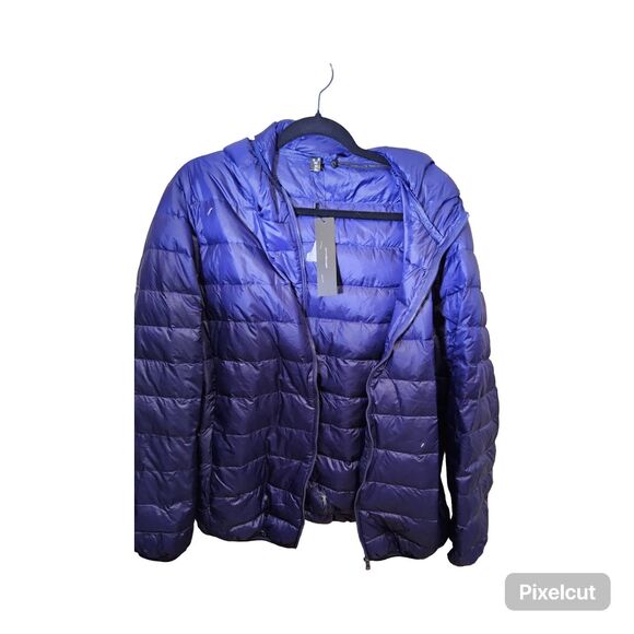 NWOT Size XXL Allegra K Hooded Long Sleeves Lightweight Puffer Jacket Dark Blue - Picture 8 of 12